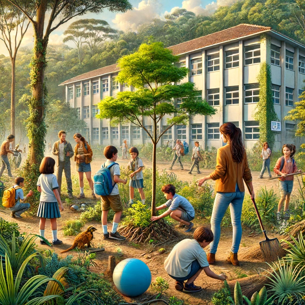 Trabalho de Educação Ambiental em Escolas e Instituições